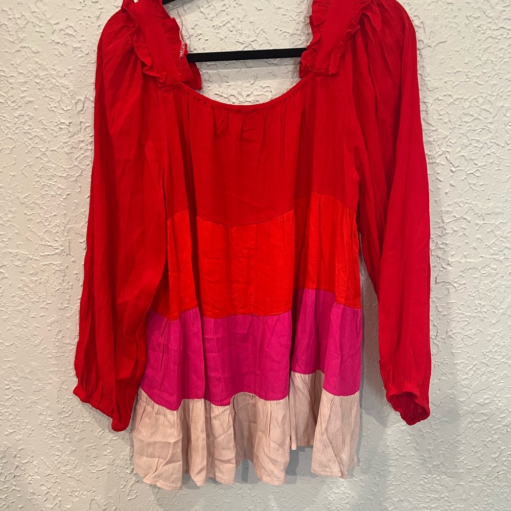 JODIFL Multicolor Ruffle Blouse - Picture 4 of 4